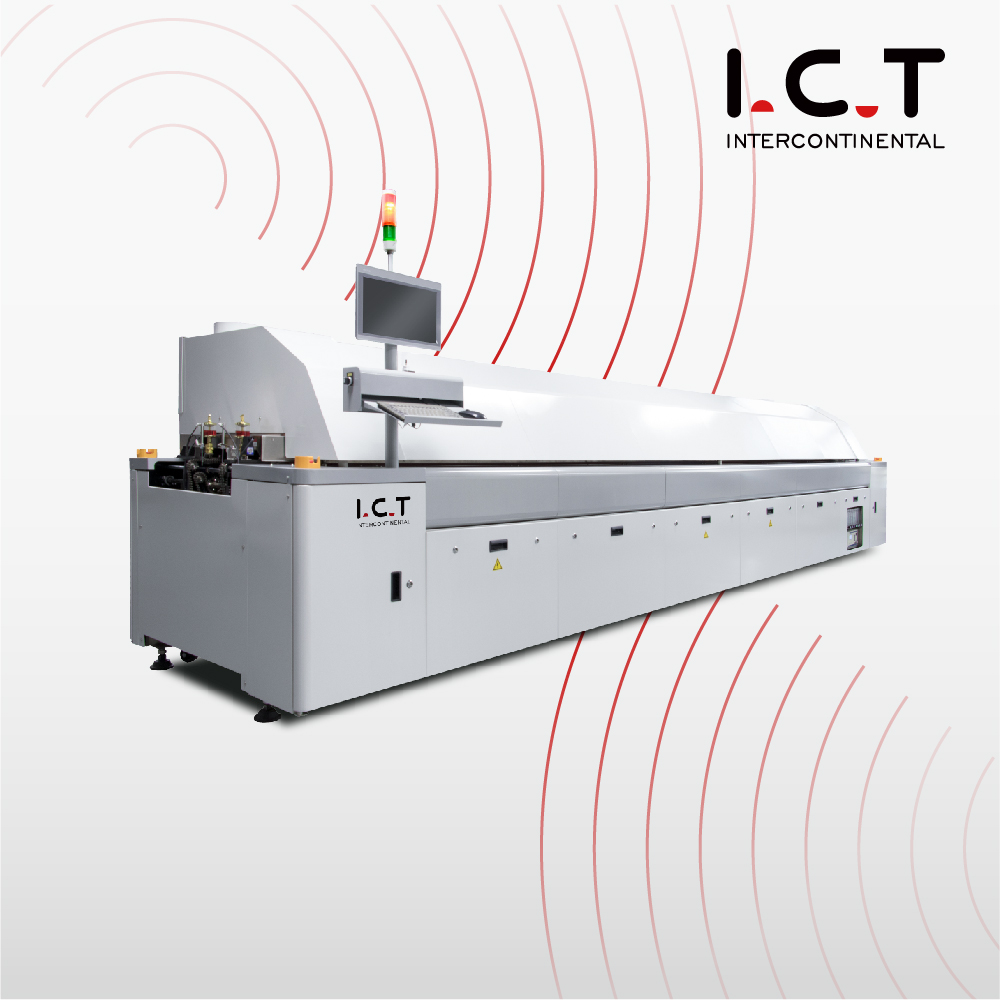 ICT |Špičková kvalita SMT Machine IR PCB Reflow pec a vlnová pájka