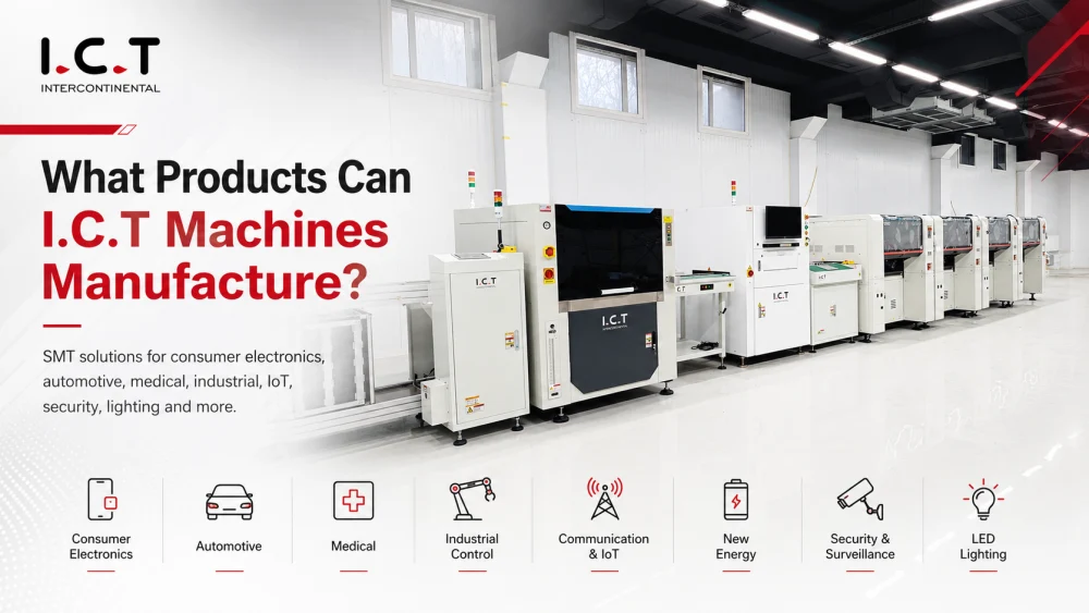 Jak&eacute; typy produktů mohou ICT SMT Machines Manufacture.webp