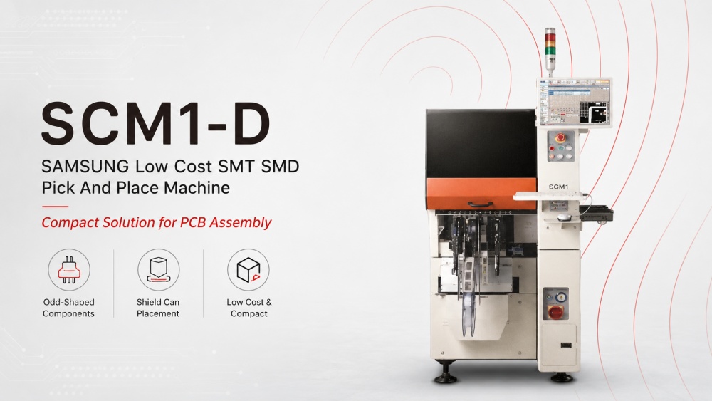 SCM1-D SAMSUNG N&iacute;zkon&aacute;kladov&yacute; SMT SMD Pick And Place Machine